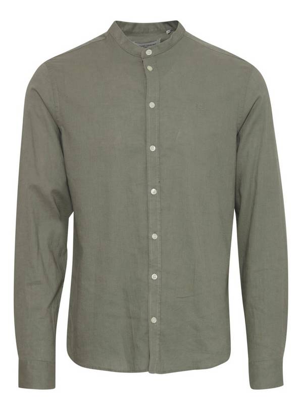 CASUAL FRIDAY Pale Green Linen Long Sleeve Shirt XL